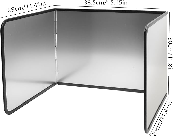 Splatter Guard for Frying Non-Stick 3 Sided Foldable Grease Splatter Screen Stainless Steel Backsplash Anti Splatter Shield Guard for Stove Screen Protector for Frying Stove Top Wall Easy to Clean
