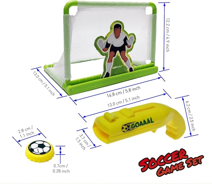 Cap Shooting Bottle Opener Gun - Launches Caps for World Cup Parties, BBQs & Adult Gatherings, Fun Gadget for Men, Unique Gag Gift for Sports Events (Blue red white yellow)