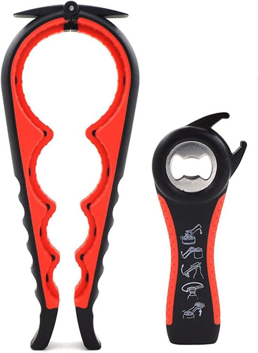 Bottle Opener for Arthritic Hand,Jar Opener for Old People, Children, Women, Those with Weak Hands,Multifunctional Kitchen Gadgets (02-Black) by GZLT