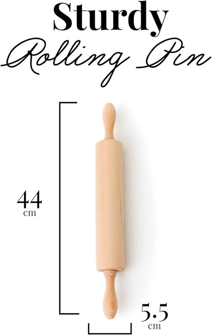 tuuli Kitchen Professional Classic Wooden Rolling Pin with revolving Centre (17,3 by 2,2 inches) - Image 7