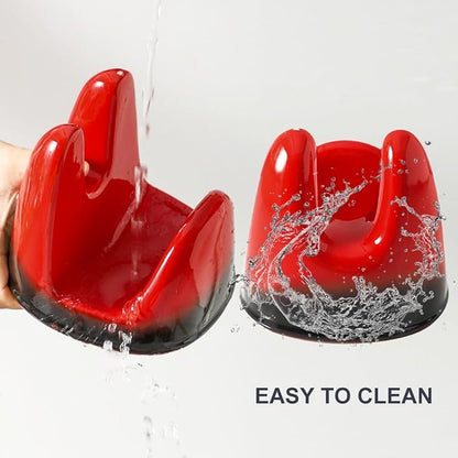 Nihow Pot Lid Holder: Stable Ceramic Pan Lid Holder for Kitchen Counter Decor/Countertop/Stove Top- Heat Resistant & Dishwasher Safe - Elegant Black & Red(1PC) - Image 7