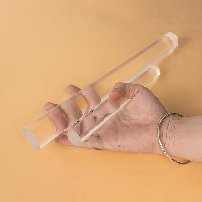 Polymer Clay Roller Tools, 11.8" Acrylic Clay Roller Clear Rolling Pin for Pottery Modeling Clays Polymer Shaping Air Dry Clay DIY Craft Tool - Image 6