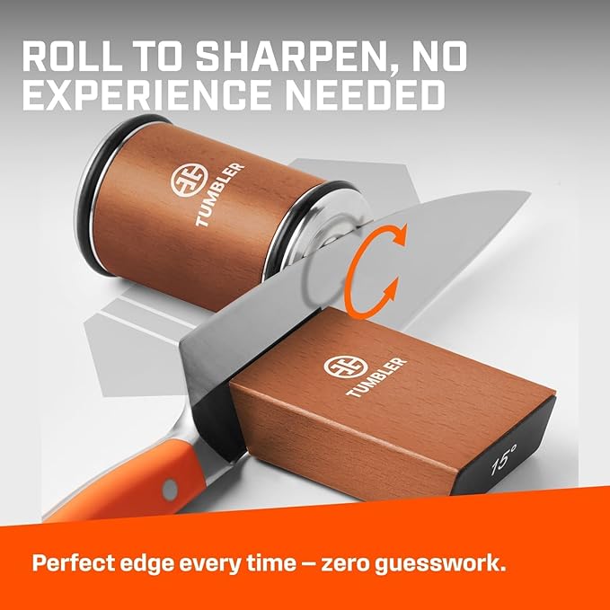 Tumbler Rolling Knife Sharpener Starter Set - Knife Sharpening Made Easy - Holiday Gift Set - Image 5