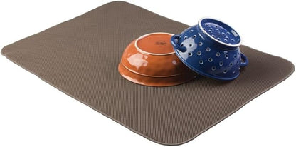 iDesign Kitchen Drying Mat – iDry Collection – Mocha/Ivory