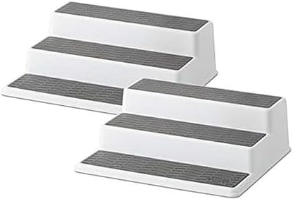 Copco Grey 2 Non-Skid 3-Tier Spice Rack Organizer for Pantry, 2-Pack, 10-Inch by Copco