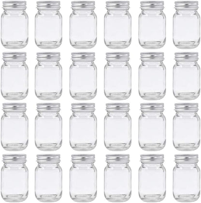 U Pack 2oz Mason Jar with Silver Lid for Honey Jam Spice Pack of 24 Sets by Unknown