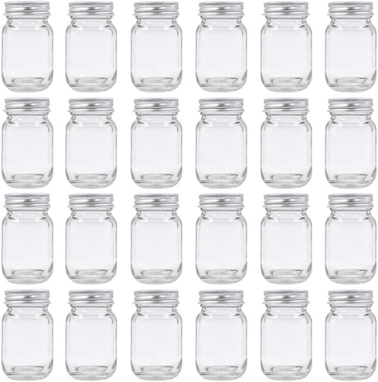 U Pack 2oz Mason Jar with Silver Lid for Honey Jam Spice Pack of 24 Sets by Unknown