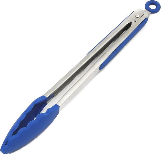 Chef Craft Premium Silicone Cooking Tongs, 12 inch, Blue by ChefCraft