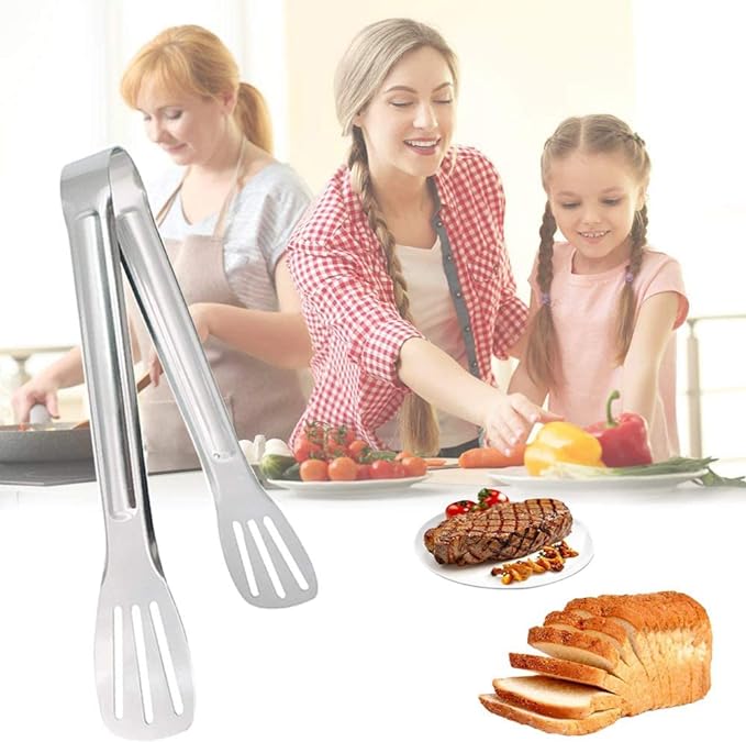 Serving Tongs Kitchen Tongs,Buffet Tongs, Stainless Steel Food Tong Serving Tong,small tongs 6 Pack (9 Inch) - Image 8