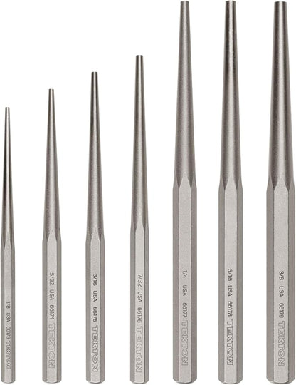 TEKTON Alignment Punch Set, 7-Piece (1/8-3/8 in.) | PNC96003 | Made in USA