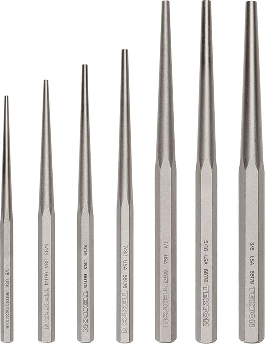 TEKTON Alignment Punch Set, 7-Piece (1/8-3/8 in.) | PNC96003 | Made in USA
