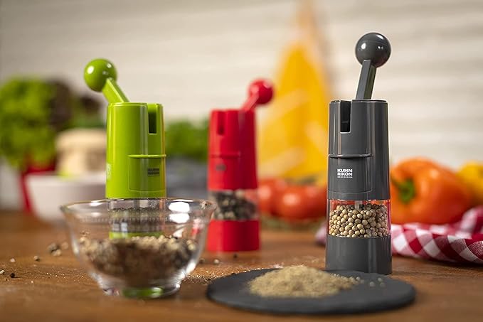 Kuhn Rikon Adjustable Ratchet Grinder with Ceramic Mechanism for Salt, Pepper and Spices, 8.5 x 2.25 inches, Red - Image 7