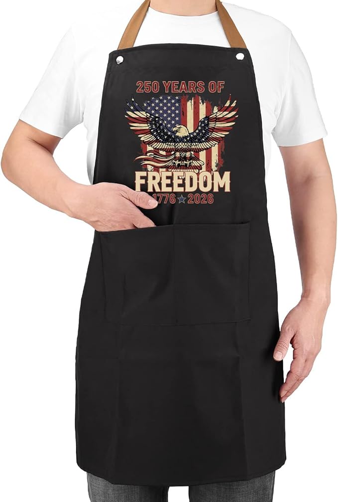 Us 250 Years Of Freedoms Apron With Pocket For Mens