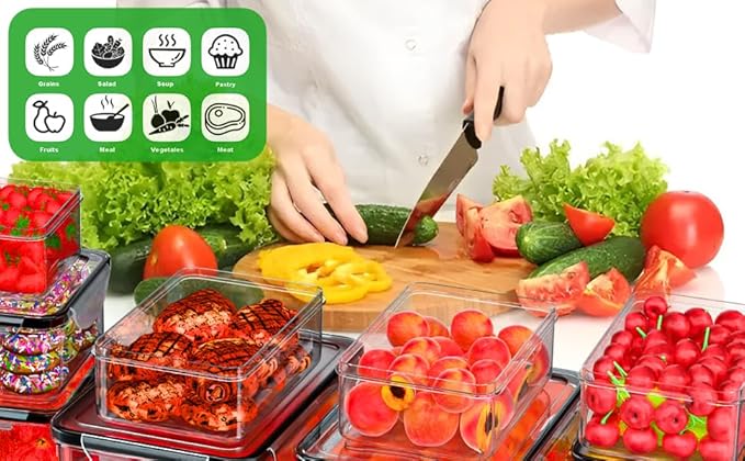 62 Pcs Large Food Storage Containers with Lids Airtight,Total 656OZ(31 Containers &31 Lids), Reusable BPA-Free Plastic Food Container for Kitchen Organization, Leakproof Meal-Prep Containers for Lunch - Image 7