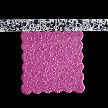 Rengue Acrylic Rolling Pin with 28 Patterns, Compliant Material, Comfortable Grip, 16 X 1 Cm, Lightweight for Dough and Pastry Acrylic Rolling Pin with 28 Patterns, Nan Kitchen (#5)