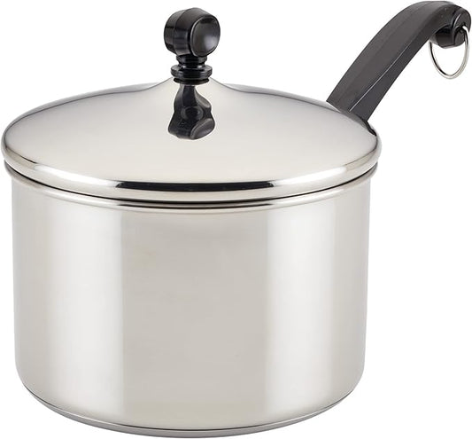 Farberware Classic Stainless Steel Sauce Pan/Saucepan with Lid, 3 Quart, Silver by Farberware