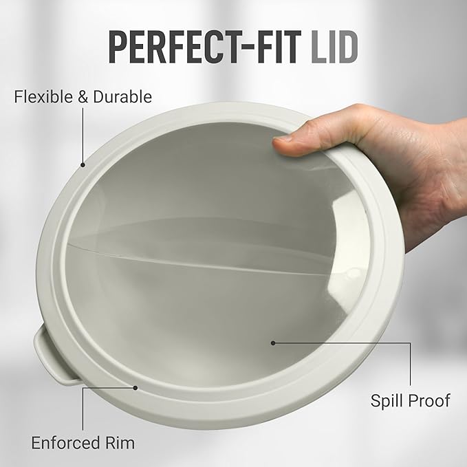 Zulay Kitchen 12 Piece Plastic Mixing Bowls with Lids Set - Colorful Mixing Bowl Set for Kitchen - Nesting Bowls with Lids Set - Microwave and Freezer Safe (Pink Ombre) - Image 5