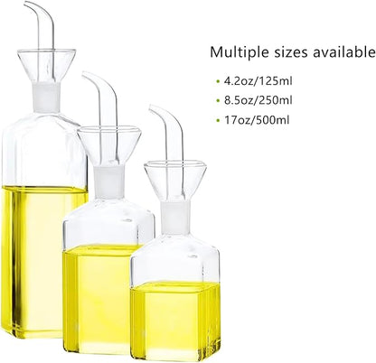 LandHope Oil Bottle Glass Olive Oil Dispenser Bottle Glass Cooking Oil Vinegar Measuring Dispenser With Spout for Kitchen and BBQ (250ml/8.54oz) - Image 6