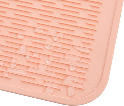 MicoYang Silicone Dish Drying Mat for Multiple Usage,Easy clean,Eco-friendly,Heat-resistant Silicone Mat for Kitchen Counter or Sink,Refrigerator or Drawer Liner Pink 2XL 24 inches x 18 inches - Image 9