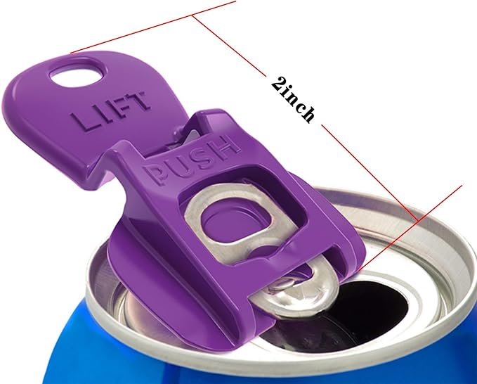 6PCS Colorful Can Tab Openers & Leak-Proof Drink Covers – One-Hand Soda Can Opener and Reusable Protector Caps for Coke, Beer, Soda, and Aluminum Cans - Image 5