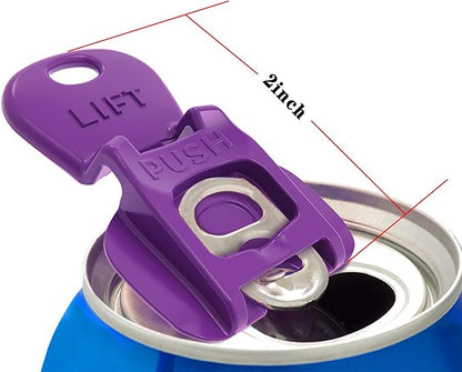 6PCS Colorful Can Tab Openers & Leak-Proof Drink Covers – One-Hand Soda Can Opener and Reusable Protector Caps for Coke, Beer, Soda, and Aluminum Cans - Image 5