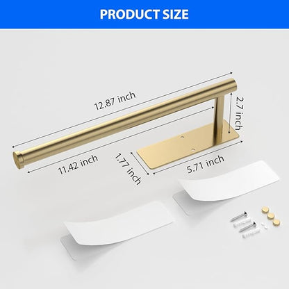 Paper Towel Holder Under Cabinet, Self-Adhesive,No Drilling, Stainless Steel, Wall-Mounted for Kitchen and Bathroom, Easy Install, Durable, Space-Saving, Ideal for Home, RV (Gold, 1 Pack) - Image 5