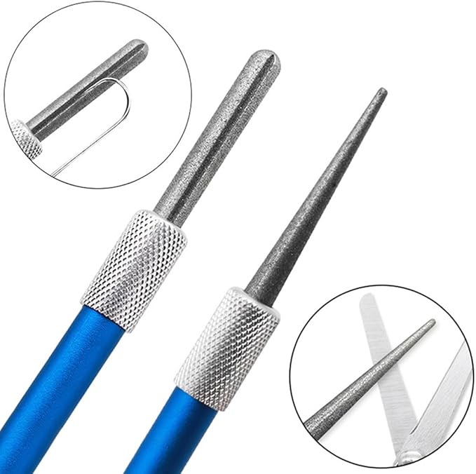 Wolfride 2Pcs Serrated Knife Sharpener, Retractable Diamond Sharpening Rod Multifunctional Knife Sharpening Tool for Outdoor Kitchen Fishing Hunting - Image 7