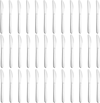 36-Piece Butter Knives, Dinner Knife Set (9 Inches), Food Grade Stainless Steel Table Knife, Knives Silverware for Home/Restaurant/Kitchen, Dishwasher Safe & Mirror Polished