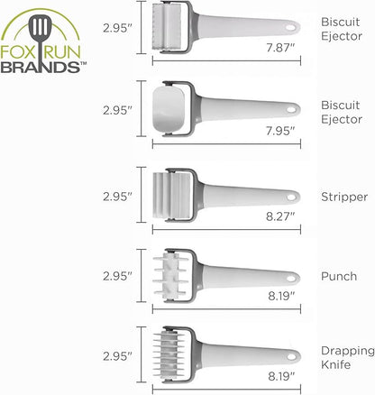 Fox Run Pastry and Pasta Wheels, Set of 5 Dough Cutter Tools - Image 7