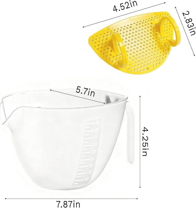 Rice Strainer,Vegetable Washer,Rice Washer,Clear Scale and Self-contained Filter