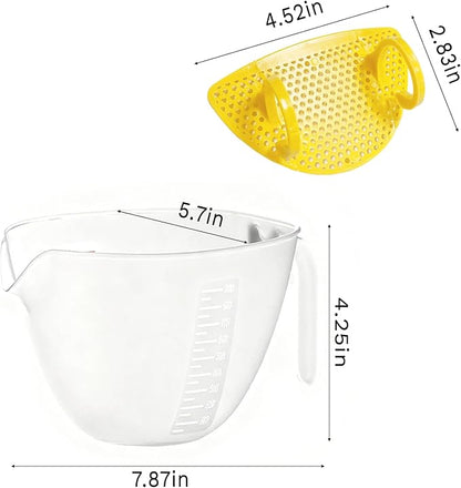 Rice Strainer,Vegetable Washer,Rice Washer,Clear Scale and Self-contained Filter