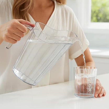 DecorRack 24 Pack - 75 oz Polycarbonate Plastic Pitcher Beverage Dispenser with Pour Spout Shatterproof Catering and Restaurant Serveware for Cold Drinks, Water, Lemonade, Beer, and Sangria (24 Pack) - Image 6