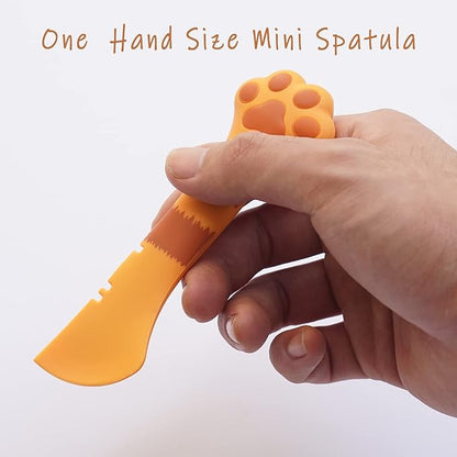 Meow&Woof Cat Wet Food Spoon, Mini Spatula for Pet Canned Food, BPA Free Can Spoons for Animal Feeding, Small Jars Spatulas, Easy Clean Scraper for Dog Food Cans （2 Spoons）