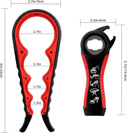 Bottle Opener for Arthritic Hand,Jar Opener for Old People, Children, Women, Those with Weak Hands,Multifunctional Kitchen Gadgets (B-red) - Image 3