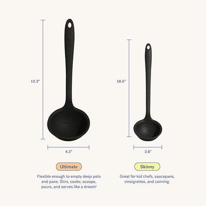 GIR: Get It Right Silicone Pasta Spoon & Ladle - 3/4-Cup Capacity - Red - Heat-Resistant to 425°F - Measurement Markings in Cups & mL - No-Drip Edge - Dishwasher-Ready - Image 3