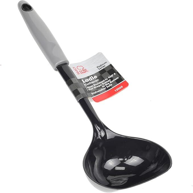 Chef Craft Select Nylon Soup Cooking Ladle, 12 inch, Gray