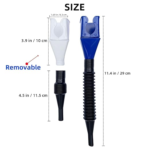 4PCS Funnels for Automotive Use,Retractable Auto Fuel Funnel for Oil Change,Filling Water,Gasoline,Coolant in Cars - Image 3
