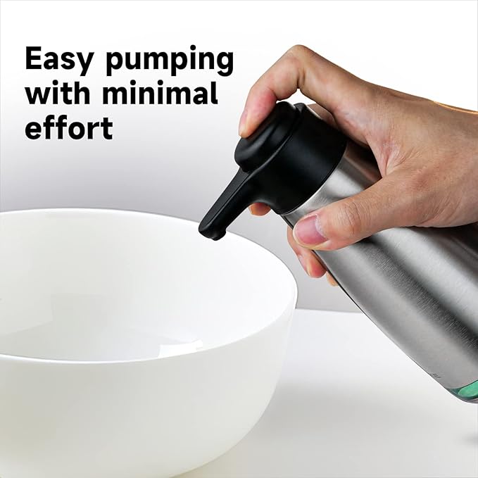 AIKE 15fl.oz Stainless Steel Liquid Soap Dispenser for Dish and Hand Soap - Image 3