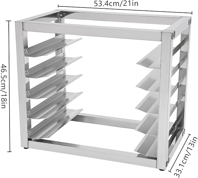 5 Tier Bun Pan Rack, Aluminum Bakery Rack for Half or Full Sheets, Commercial Dough Pizza Baking Tray Racks, Storage Cooling Rack, Bread Baking Equipment For Home Restaurant Kitchen (5 Tier)