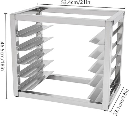 5 Tier Bun Pan Rack, Aluminum Bakery Rack for Half or Full Sheets, Commercial Dough Pizza Baking Tray Racks, Storage Cooling Rack, Bread Baking Equipment For Home Restaurant Kitchen (5 Tier)