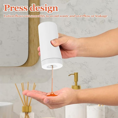 Dish Soap Dish Dispenser, Silicone Squeeze Washing Up Liquid and Hand Soap Refillable Bottles, 240ml Refillable Dishwashing Liquid Dispensing(Color:White)