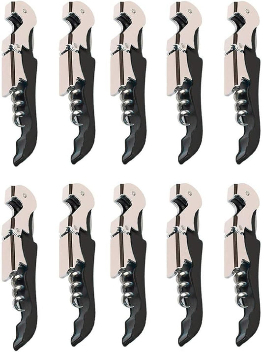 Professional Waiter Corkscrew Wine Openers Set, Heavy Duty Stainless Steel Hinges Wine Key for Restaurant Waiters, Sommelier, Bartenders by Kit-Home