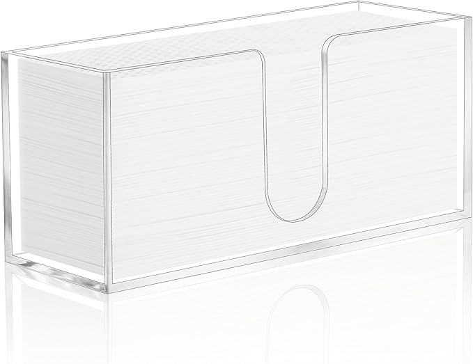 1PACK Paper Towel Holder, Countertop Paper Towel Dispenser Bathroom Paper Hand Towels Dispensers Clear Acrylic Napkin Holder Suitable for Z-fold, C-fold or MultiFold Trifold for Bathroom Kitchen by Unknown