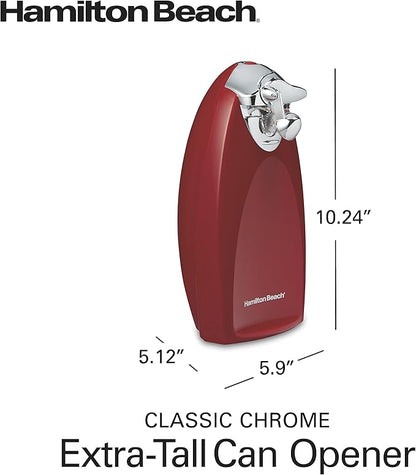 Hamilton Beach Electric Automatic Can Opener with Auto Shutoff,Knife Sharpener,Cord Storage,and SureCut Patented Technology,Extra-Tall,Red,(Pack of 2) - Image 8