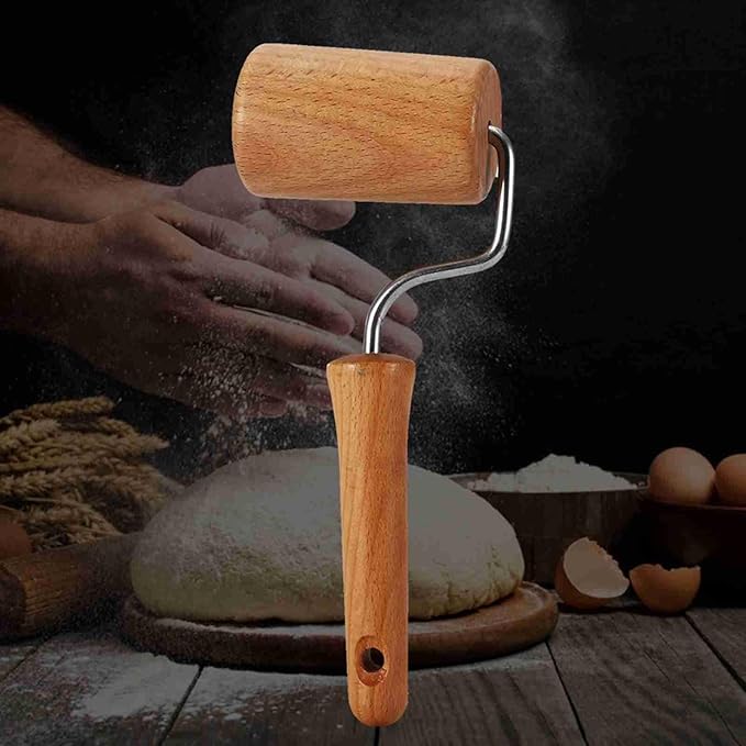Small Rolling Pin, Pizza Dough Roller, Non Stick Wood Pastry Roller, Kitchen Wooden Rolling Pins for Baking Cooking Cookie Bread Tortilla Dumpling Fondant Clay (Style 4) - Image 7