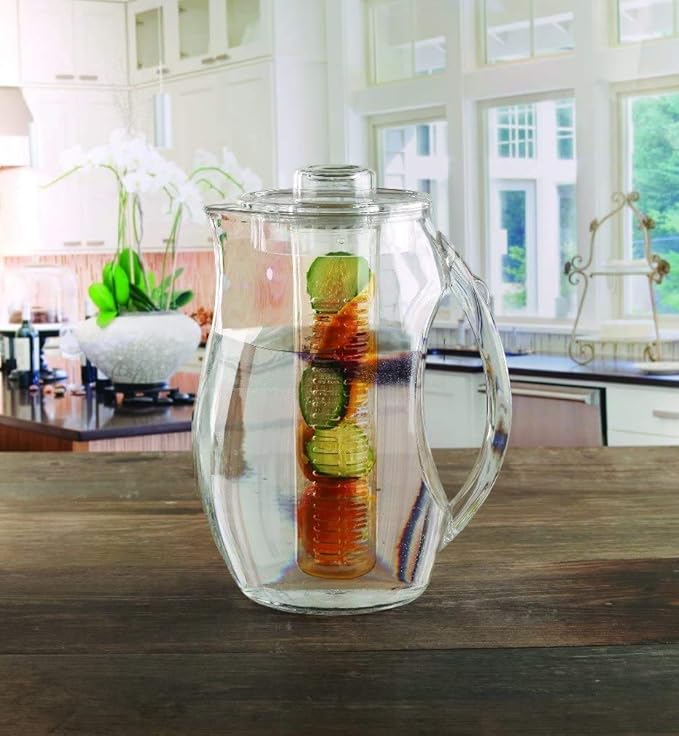 Large Fruit Infuser Water Pitcher (2.9 Quart / 93 Oz) – Shatterproof Acrylic Infusion Jug for Iced Tea, Juice, Beverages, Water, Lemon, Fruit & Herbs – BPA Free - Image 8