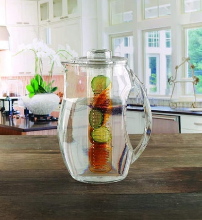 Large Fruit Infuser Water Pitcher (2.9 Quart / 93 Oz) – Shatterproof Acrylic Infusion Jug for Iced Tea, Juice, Beverages, Water, Lemon, Fruit & Herbs – BPA Free - Image 8