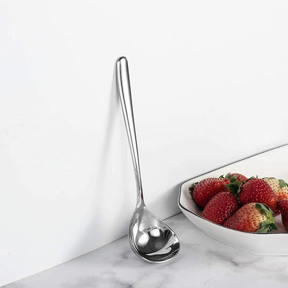IMEEA 8-Inch Stainless Steel Sauce Ladle with Long Handle, Small Serving Ladle for Gravy, Dressing & Toppings, Set of 4 - Image 6