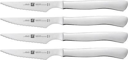 ZWILLING 4-pc Stainless Steel Serrated Steak Knife Set, made in Spain