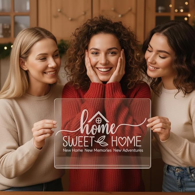 House Warming Gifts New Home - Engraved Acrylic Cutting Board with Counter Lip, Clear Countertop Protector Housewarming Gifts for Women Man Couples First House New Apartment Aesthetic Kitchen Decor - Image 2